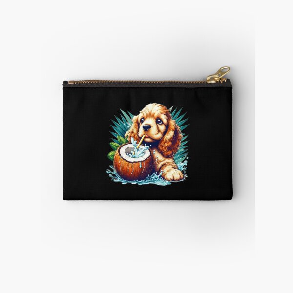 Item preview, Cocker dog drinking coconut juice. designed and sold by moni0490.