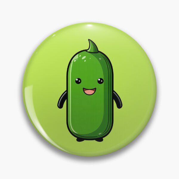 Item preview, Green Glow of Happiness: Cute Zucchini Delight designed and sold by unimuse.
