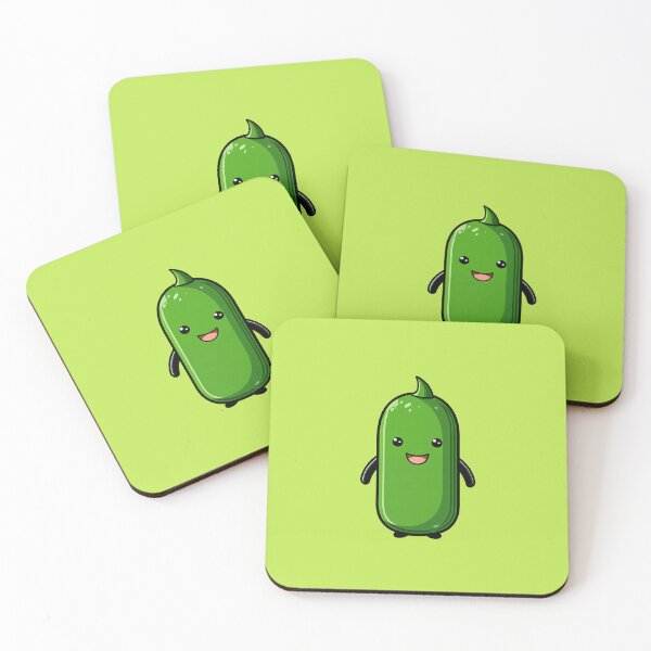 Item preview, Green Glow of Happiness: Cute Zucchini Delight designed and sold by unimuse.