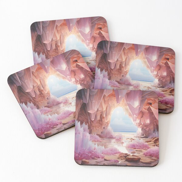Item preview, Divine rose quartz crystal cave (2) designed and sold by ArtbyJanineTate.