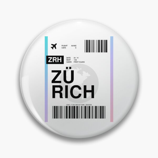 Item preview, Zurich Boarding Pass designed and sold by RabbitK.