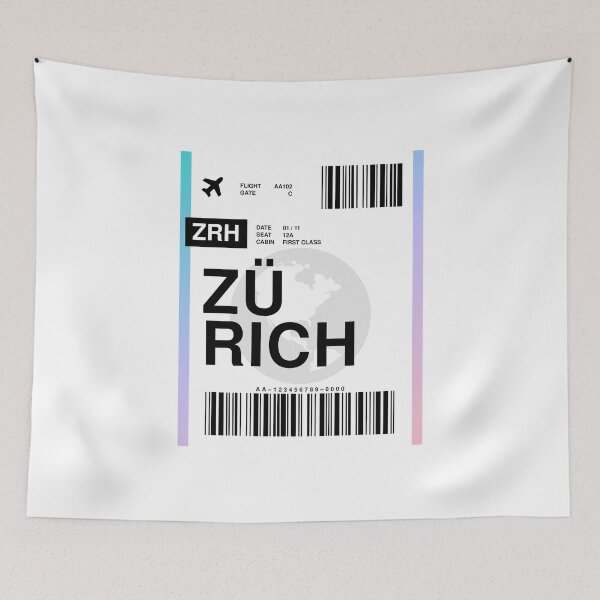 Item preview, Zurich Boarding Pass designed and sold by RabbitK.