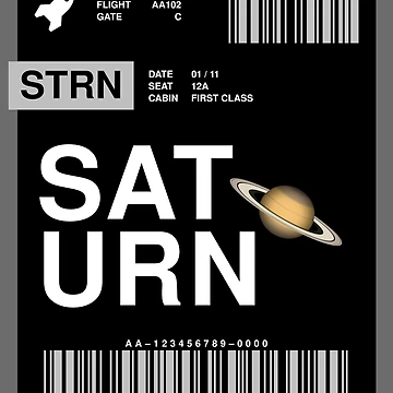 Artwork thumbnail, Saturn Boarding Pass by RabbitK