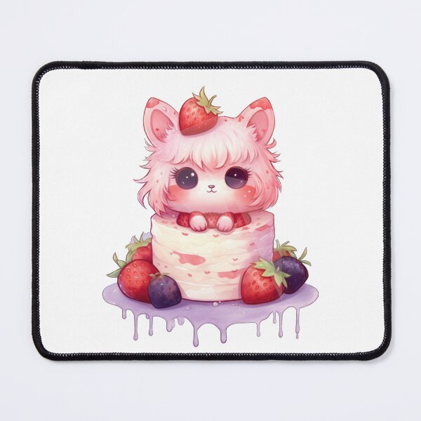 Item preview, Cute little monsters with strawberry cakes designed and sold by Pakkard17.
