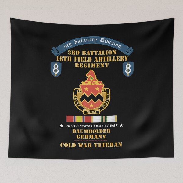 Item preview, 8th Infantry Division Scroll - 3rd Bn, 16th Field Artillery Regiment - Baumholder Germany - Cold War Vet w COLD SVC X 300 designed and sold by Military Insignia Products.