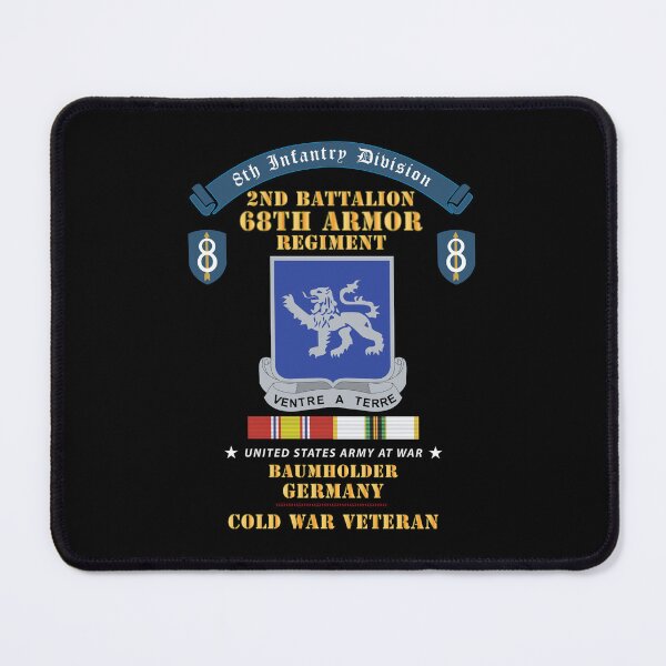 Item preview, 8th Infantry Division Scroll - 2nd Bn 68th Armor Regiment - Baumholder Germany - Cold War Vet w COLD SVC X 300 designed and sold by Military Insignia Products.