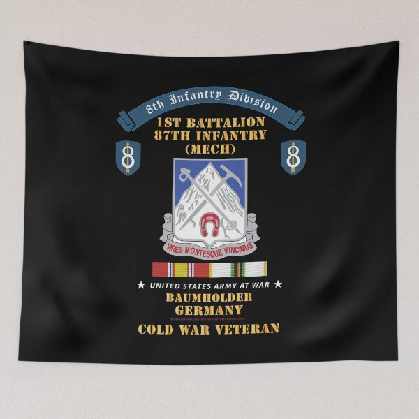Item preview, 8th Infantry Division Scroll - 1st Bn 87th Infantry (Mech) - Baumholder Germany - Cold War Vet w COLD SVC X 300 designed and sold by Military Insignia Products.