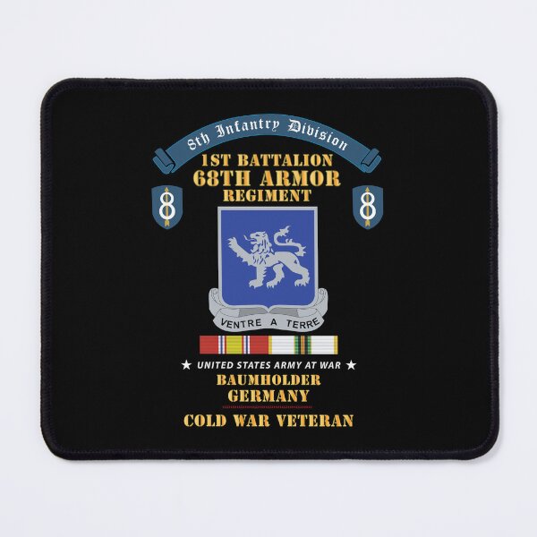 Item preview, 8th Infantry Division Scroll - 1st Bn 68th Armor Regiment - Baumholder Germany - Cold War Vet w COLD SVC X 300 designed and sold by Military Insignia Products.