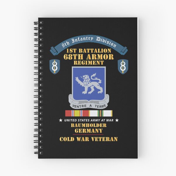 Item preview, 8th Infantry Division Scroll - 1st Bn 68th Armor Regiment - Baumholder Germany - Cold War Vet w COLD SVC X 300 designed and sold by Military Insignia Products.