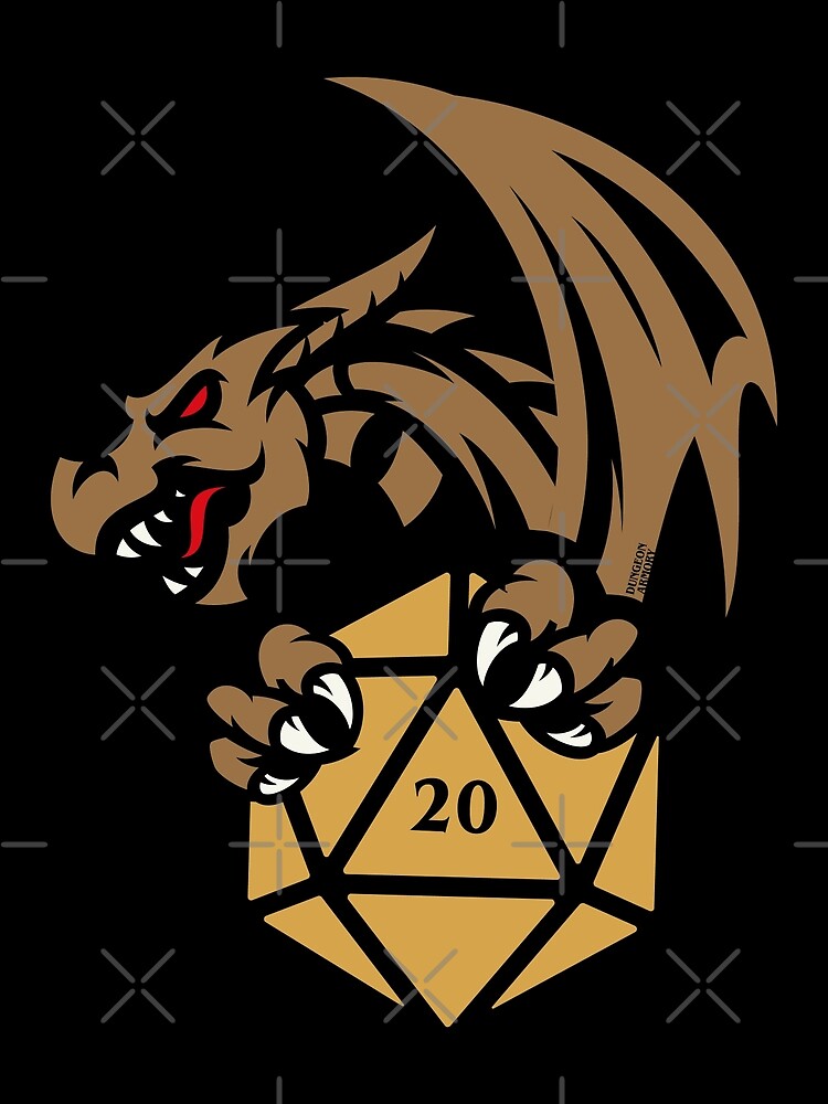 "Dragon With D20 Dice Tabletop RPG Gaming" Poster By Pixeptional ...