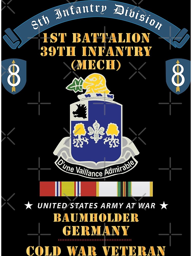 8th Infantry Division Scroll - 1st Bn 39th Infantry (Mech