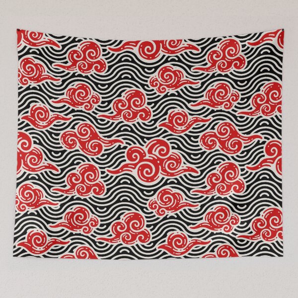 Item preview, Red Cluds Seamless Pattern - Doodle Vintage designed and sold by xadrawing.