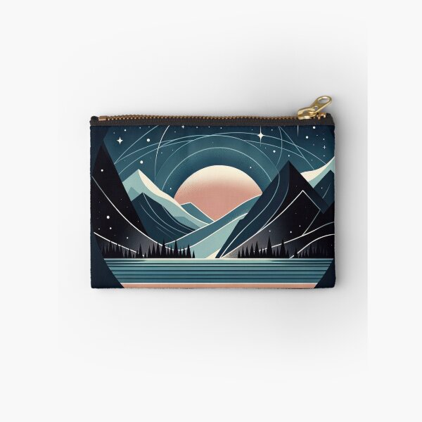 Item preview, Serene Mountain Nightscape in Minimalist Hues designed and sold by SunkenCost.