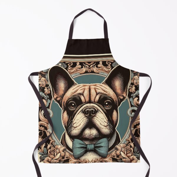 Item preview, French Bulldog Retro Vintage Aesthetic Floral Dog Art designed and sold by ElegantCat.