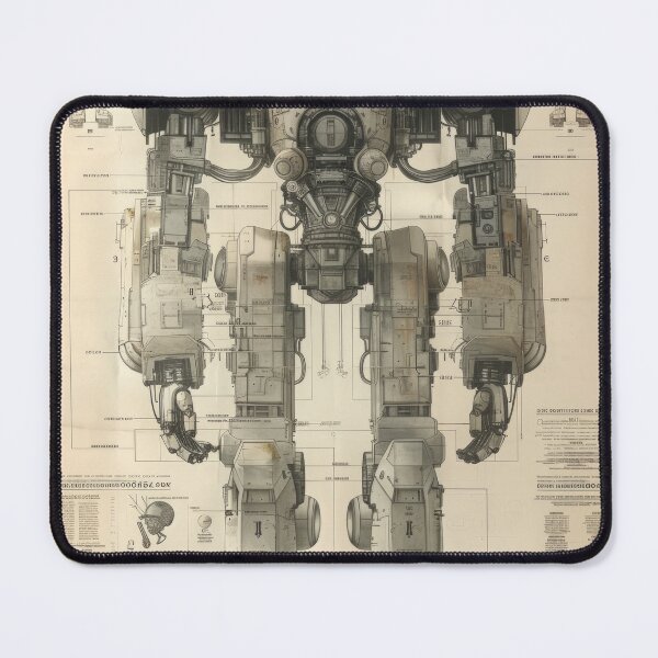 Item preview, Battlemech Blueprints designed and sold by Retro Type.
