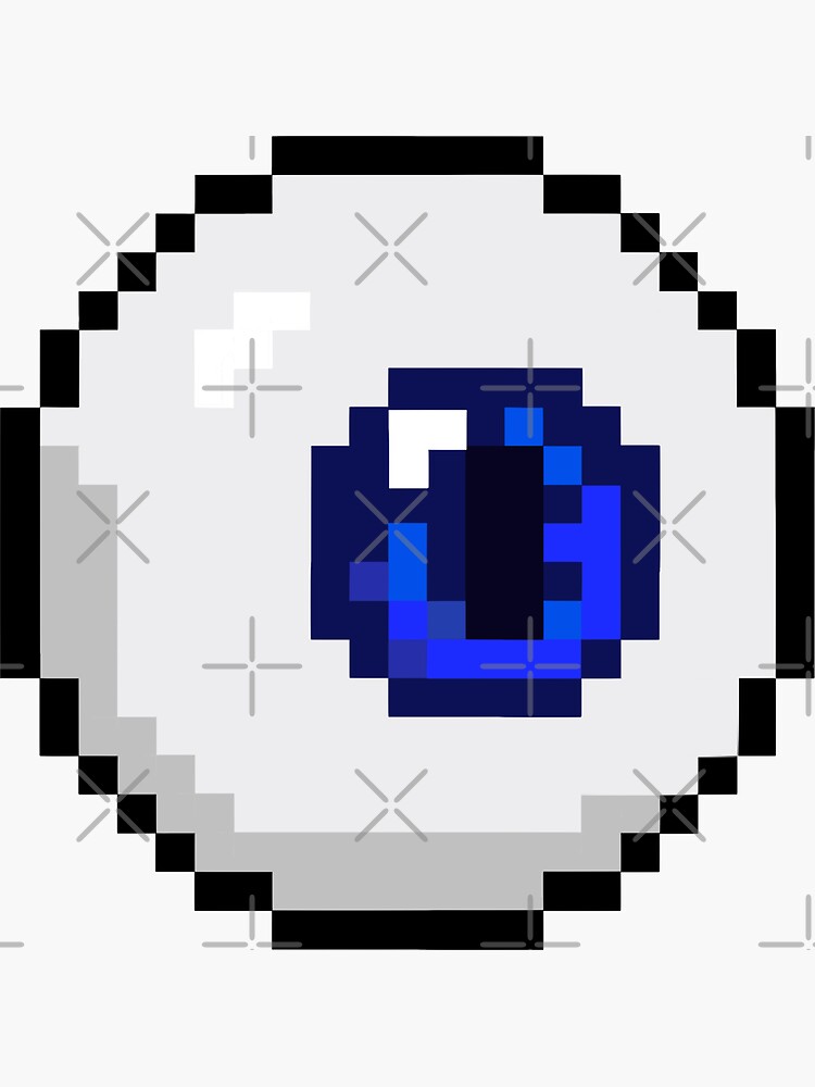 Thumbnail 3 of 3, Sticker, Blue Eyeball designed and sold by Flickingjane.