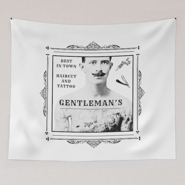 Item preview, Vintage Tattoo and Haircut - vintage tattoo, vintage barbershop designed and sold by abeautifulife.