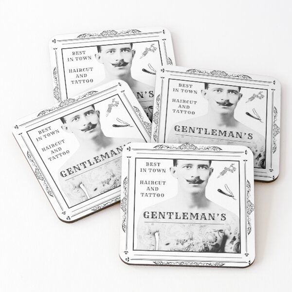 Item preview, Vintage Tattoo and Haircut - vintage tattoo, vintage barbershop designed and sold by abeautifulife.