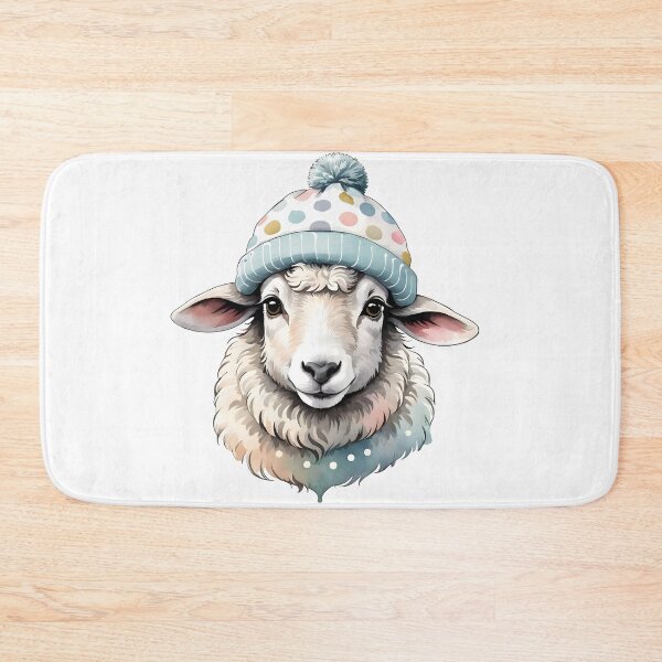 Item preview, Cute sheep with a polka dot bobble hat designed and sold by Naturitude.