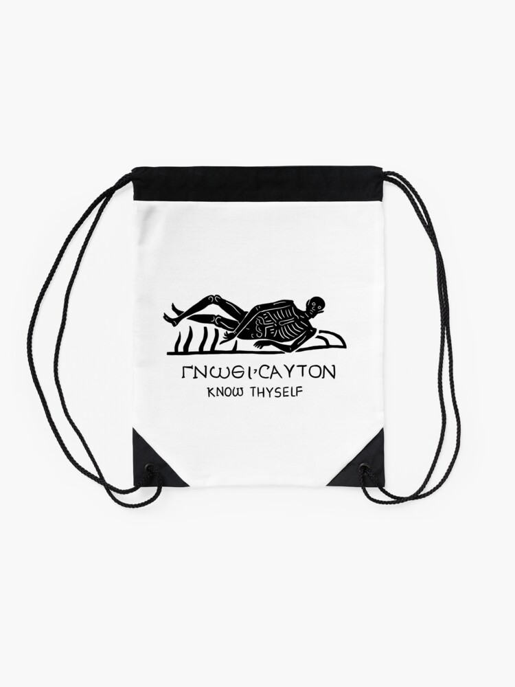 Alternate view of Know Thyself Drawstring Bag