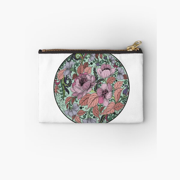 Item preview, Peony floral circle illustration designed and sold by Strix-Designs.