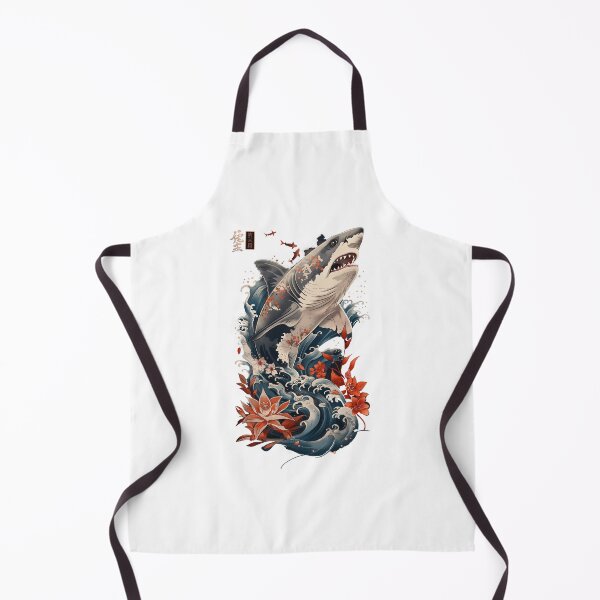 Item preview, Raw Elegance: Great White Shark in Traditional Japanese Style designed and sold by SAMIESS.