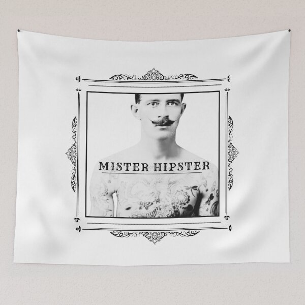 Item preview, Mister Hipster - Vintage mustache,  vintage hipster, handlebar mustache designed and sold by abeautifulife.