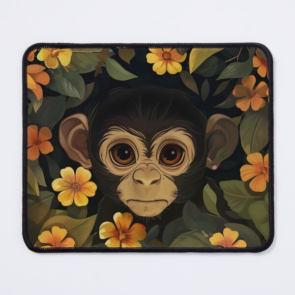 Item preview, Monkey in flowers designed and sold by HappyStickBike.