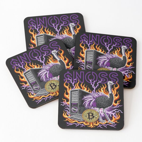 Item preview, $NOSS "Digital Phoenix: Ostrich ablaze with Purple Lightning, BTC" designed and sold by zzz888.