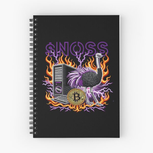 Item preview, $NOSS "Digital Phoenix: Ostrich ablaze with Purple Lightning, BTC" designed and sold by zzz888.