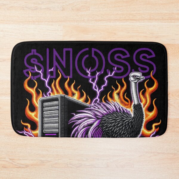 Item preview, $NOSS "Digital Phoenix: Ostrich ablaze with Purple Lightning, BTC" designed and sold by zzz888.