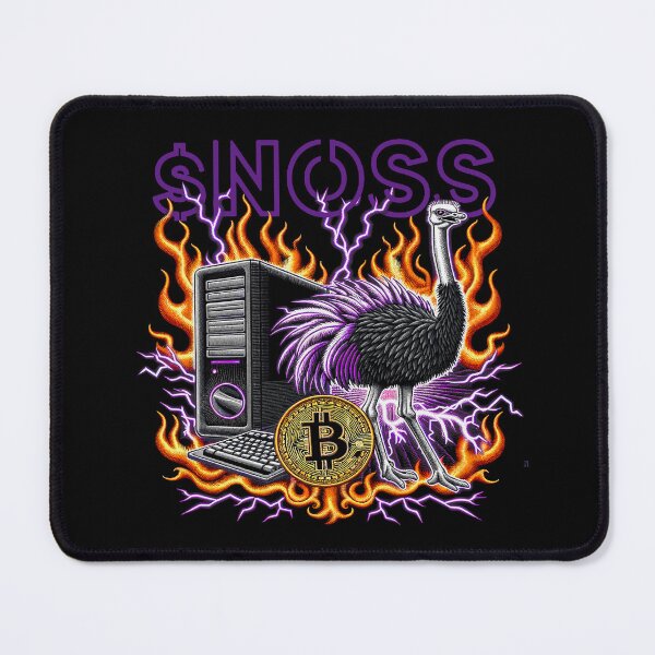 Item preview, $NOSS "Digital Phoenix: Ostrich ablaze with Purple Lightning, BTC" designed and sold by zzz888.