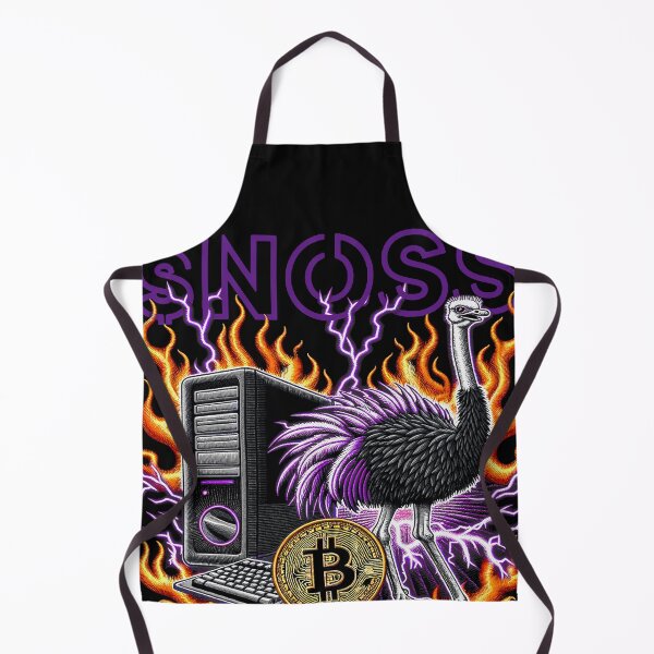 Item preview, $NOSS "Digital Phoenix: Ostrich ablaze with Purple Lightning, BTC" designed and sold by zzz888.