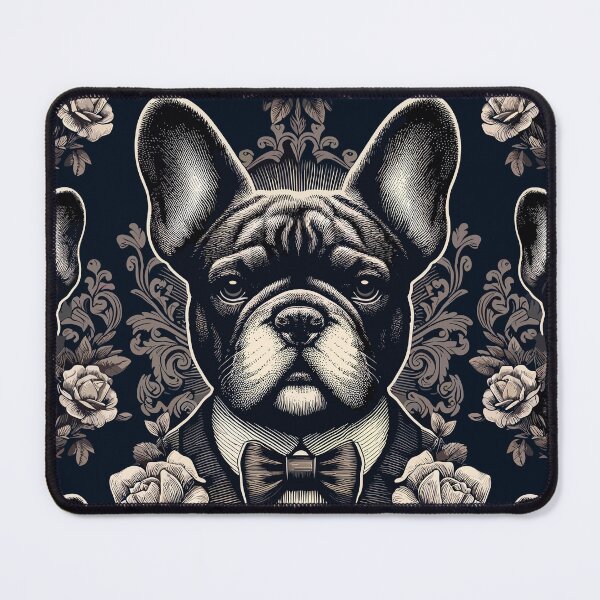 Item preview, Copy of French Bulldog Retro Vintage Aesthetic Floral Dog Art designed and sold by ElegantCat.