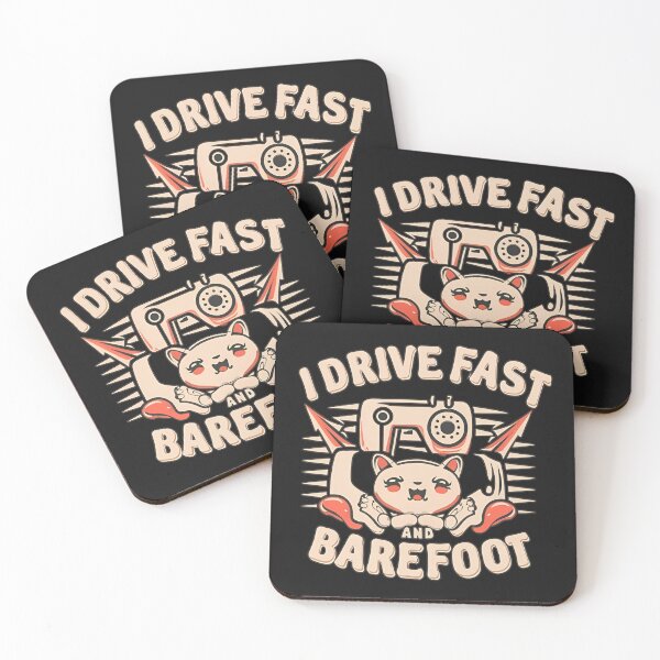 Item preview, I Drive Fast And Barefoot Sewing Machine designed and sold by Verycutethings.