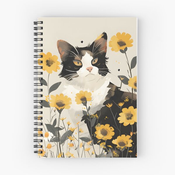 Item preview, Cat in flowers designed and sold by HappyStickBike.