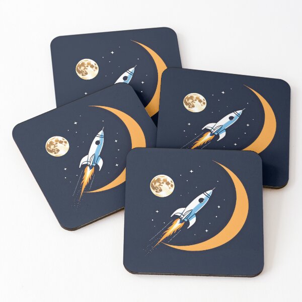 Item preview, Retro Moon Rocket designed and sold by duke818.