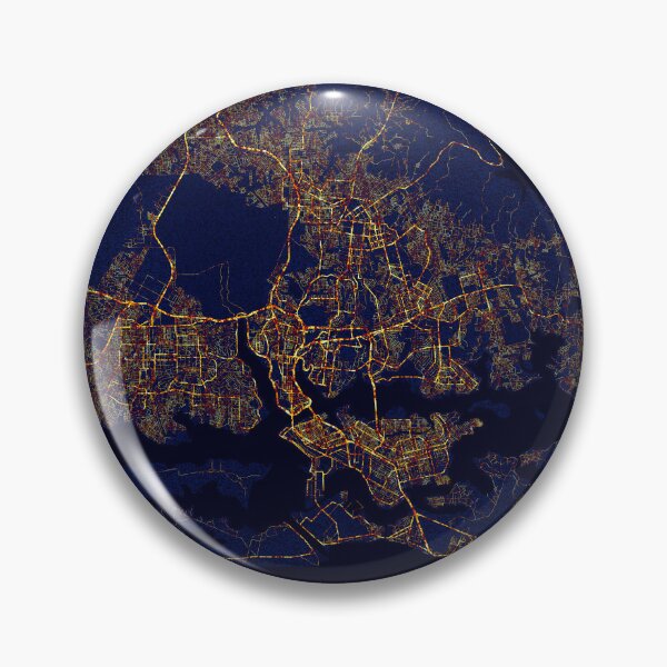 Item preview, Abidjan, Côte d'Ivoire Map - City At Night designed and sold by deMAP.