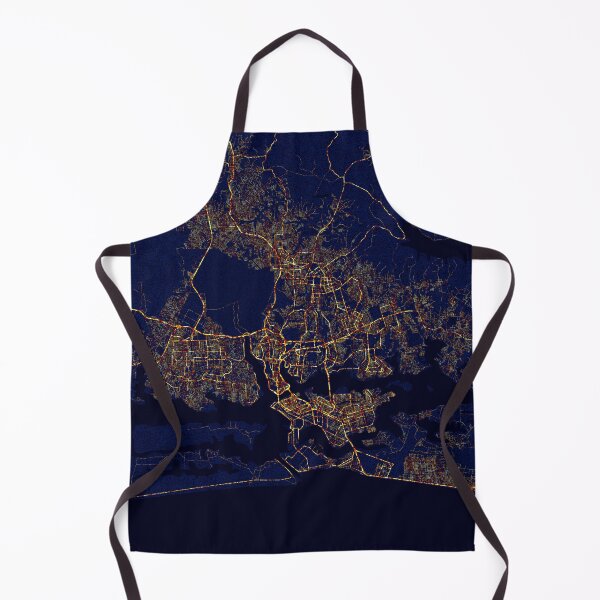 Item preview, Abidjan, Côte d'Ivoire Map - City At Night designed and sold by deMAP.