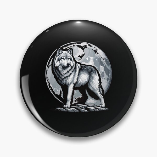 Artikelvorschau, Majestätischer Wolf im Mondschein Design entworfen und verkauft von Thomas Remmers.