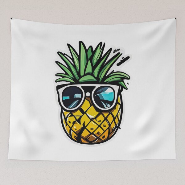 Item preview, Funny Pineapple Wearing Sunglasses designed and sold by MyArt23.