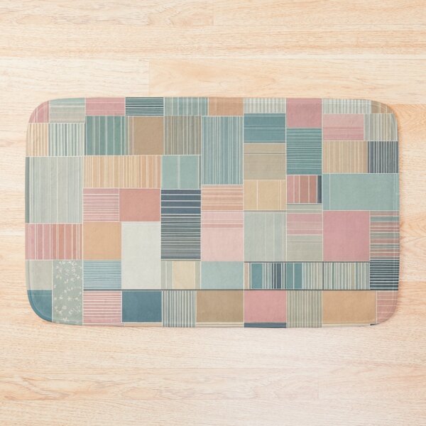 Item preview, color block with point linier pattern lite pastel tone designed and sold by JangmiHorang.