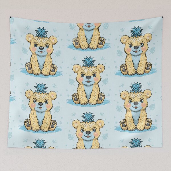 Item preview, Funny Cute Eisbär baby Polar Bear  And Pineapple designed and sold by fatydesignspace.