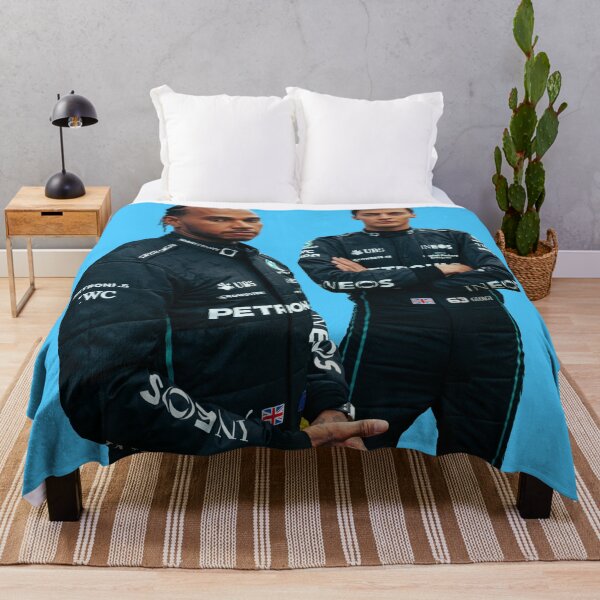 Item preview, George and Lewis Hamilton F1 Drivers in Black Race Suit designed and sold by FormulaGTee1.