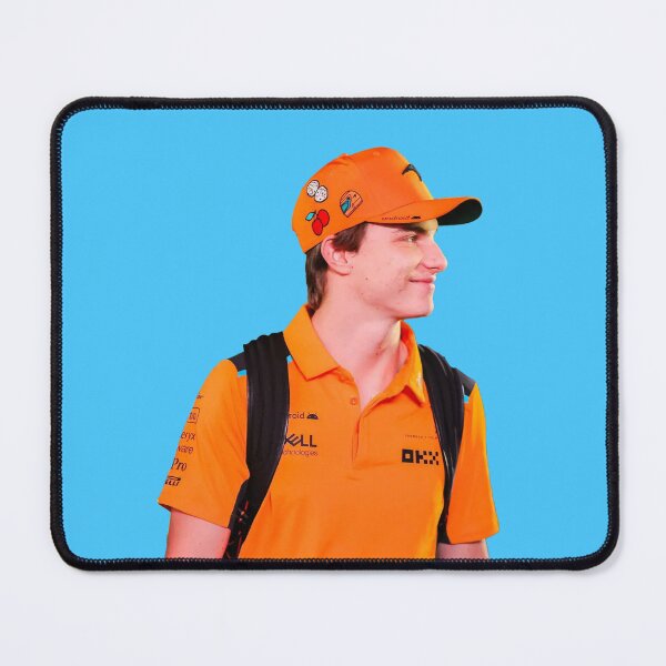 Item preview, Oscar Piastri F1 Driver with Backpack smiling Norris Teammate designed and sold by FormulaGTee1.