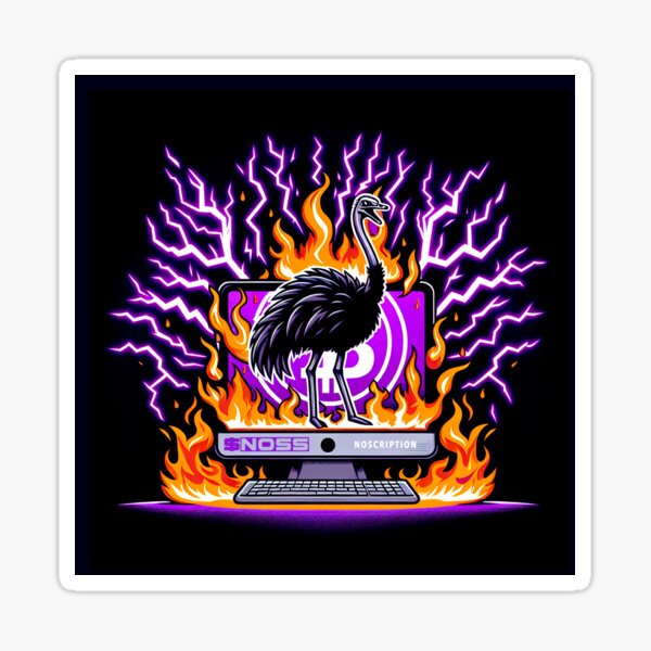 Item preview, $NOSS "Crypto Blaze: Thunderbird Strikes BTC Inferno" designed and sold by zzz888.