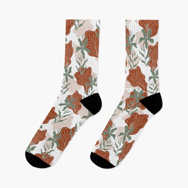 Item preview, Flowers and leaves - pink red and green designed and sold by SerahO.