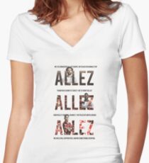 Camiseta entallada de cuello en V Allez Allez Allez
