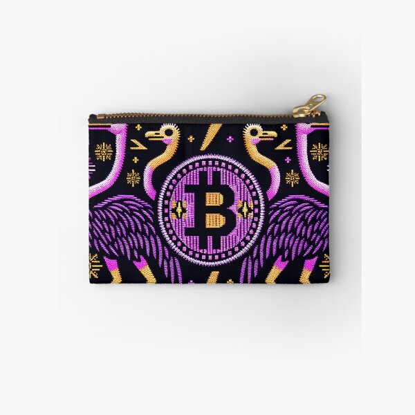 Item preview, $NOSS "Thunderous Ostrich: BTC Enveloped in Purple Lightning" designed and sold by zzz888.