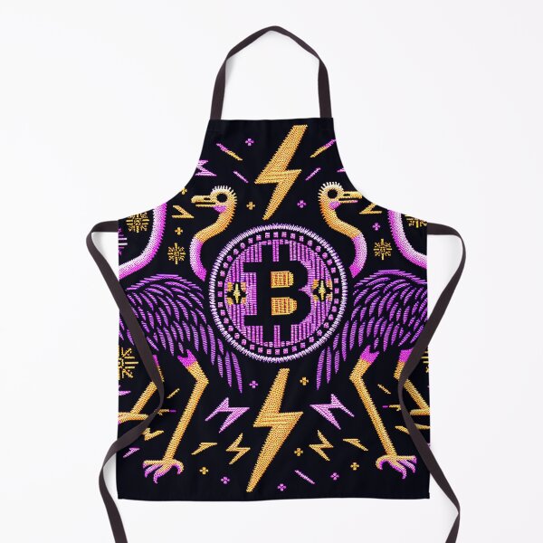 Item preview, $NOSS "Thunderous Ostrich: BTC Enveloped in Purple Lightning" designed and sold by zzz888.